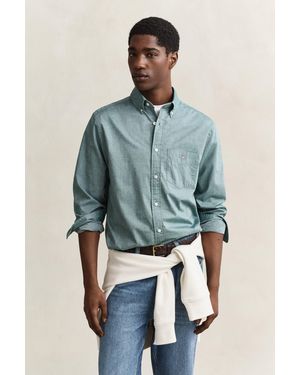 GANT Classic Regular Poplin Shirt - Blue