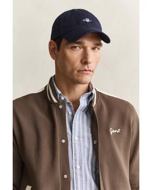 GANT Shield Cotton Twill Cap Marine - Brown