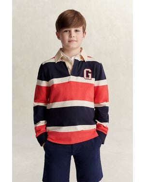 GANT Teens Teen Boys Collegiate Rugger Evening - Red