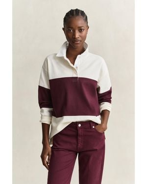 GANT Colour Block Heavy Rugger - Red