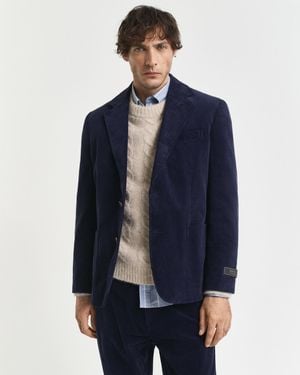 GANT Regular Fit Corduroy Blazer - Blue