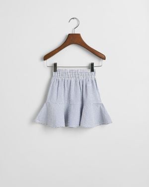 GANT Kids Girls Striped Seersucker Skirt - Blue