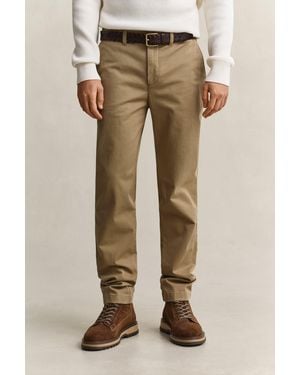 GANT Slim Fit Comfort Chinos Light Taupe - Natural