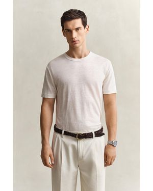 GANT Linen T-Shirt - Natural