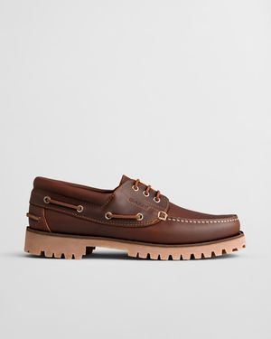 GANT Tratton Leather Boat Shoes - Brown