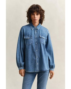 GANT Volume Sleeve Shirt Mid Archive - Blue