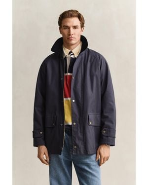 GANT Waxed Barn Jacket Marine - Blue