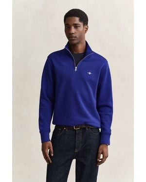 GANT Shield Half-Zip Sweatshirt - Blue