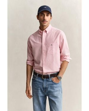 GANT Banker Stripe Classic Oxford Shirt - Pink