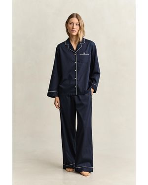 GANT Satin Pyjama Set Evening - Blue