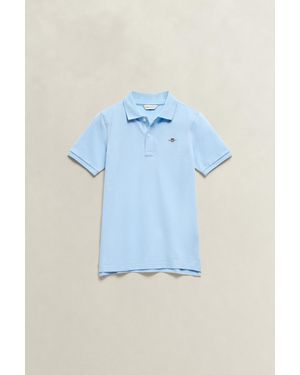 GANT Teens Shield Piqué Polo Shirt - Blue