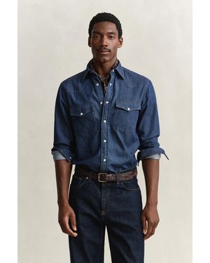 GANT Denim Rodeo Shirt Dark - Blue