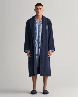 GANT Home Crest Robe - Blue