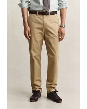GANT Regular Fit Classic Chinos Dark - Natural