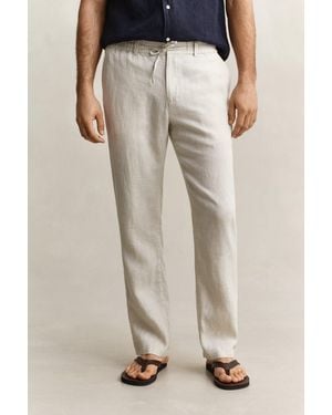 GANT Linen Trousers - Blue