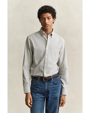GANT Checked Archive Oxford Shirt Cream - Natural