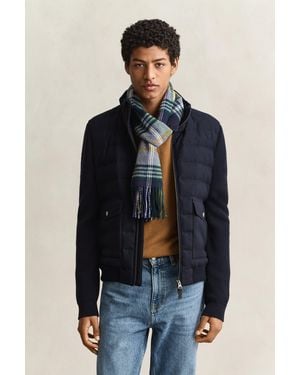 GANT Hybrid Insulated Flannel Jacket Evening - Blue