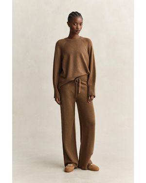 GANT Wool Cashmere Blend Trousers Warm - Natural