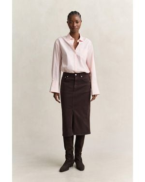 GANT Twill Coloured Pencil Skirt Deep - Natural