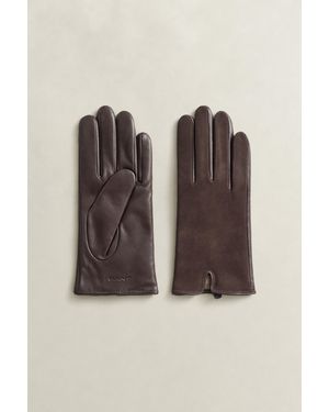 GANT Leather Suede Gloves Deep - Brown