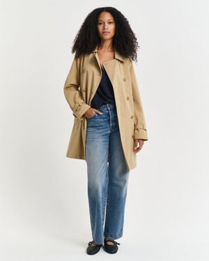 GANT Cotton Trench Coat - Blue