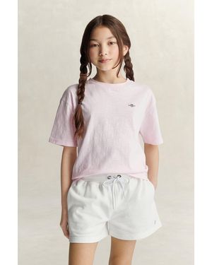 GANT Teens Teen Girls Slubbed T-Shirt Light - Pink