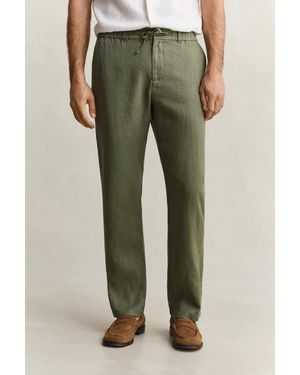 GANT Linen Trousers - Natural