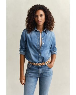 GANT Denim Shirt Semi Worn In - Blue
