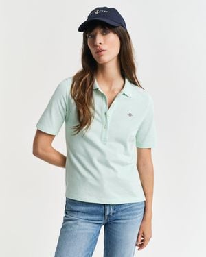 GANT Shield Piqué Polo Shirt - White