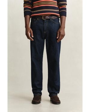 GANT Straight Fit Jeans Dark - Blue