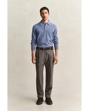 GANT Pinstriped Suit Trousers - Blue