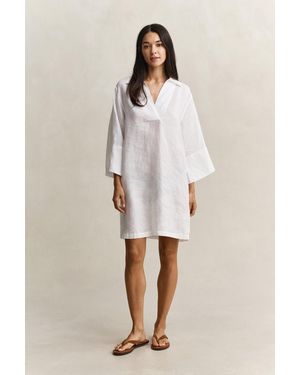 GANT Popover Linen Dress - Natural