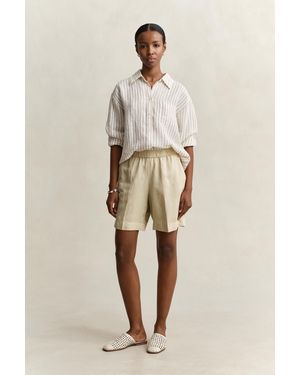 GANT Linen Blend Shorts - Natural