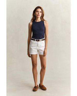 GANT Denim Shorts Eggshell - White