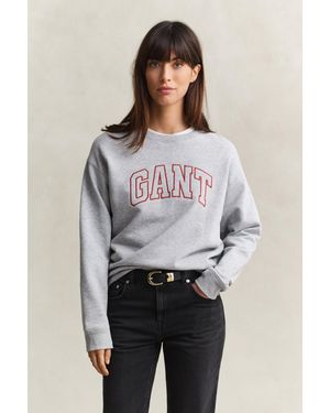 GANT Graphic Sweatshirt Melange - Grey