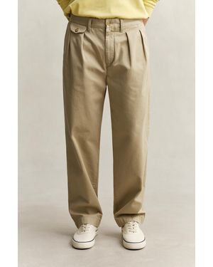 GANT Relaxed Fit Cotton Twill Chinos Woody - Natural