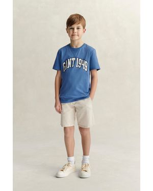 GANT Teens Teen Boys Linen Blend Shorts - Blue