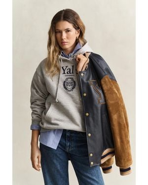 GANT X Yale Graphic Hoodie Melange - Grey