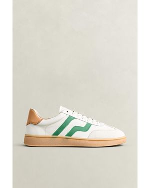 GANT Cuzmo Leather Trainers Eggshell - Green