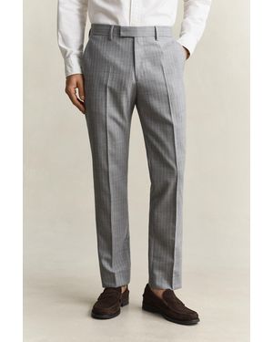 GANT Pinstriped Suit Trousers Melange - Grey
