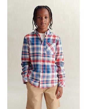 GANT Teens Teen Boys Checked Shirt - Blue