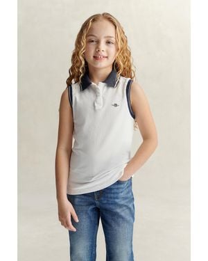 GANT Teens Teen Girls Sleeveless Polo Shirt - Blue