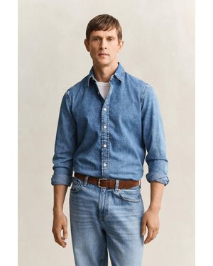 GANT Denim Shirt Semi Worn In - Blue