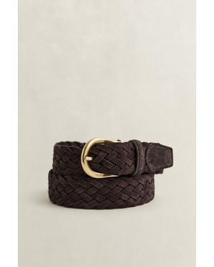 GANT Braided Suede Belt Rich - Black
