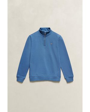 GANT Teens Teen Boys Half Zip Sweatshirt Salty Sea - Blue