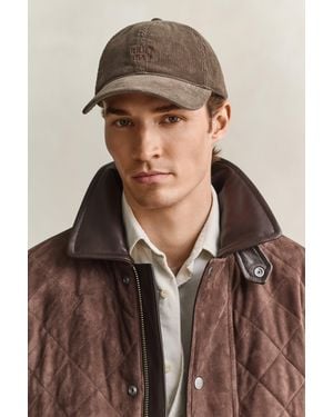 GANT Corduroy Cap Dark Moss - Brown