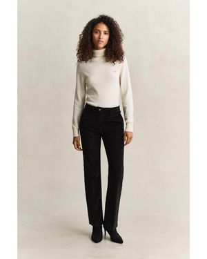 GANT Flared Velvet Trousers - Natural
