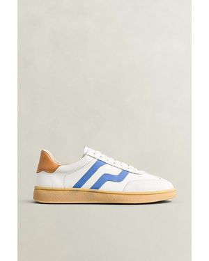 GANT Cuzmo Leather Trainers Cream - Blue