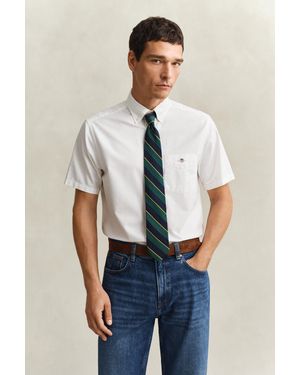 GANT Classic Oxford Short Sleeve Shirt - White