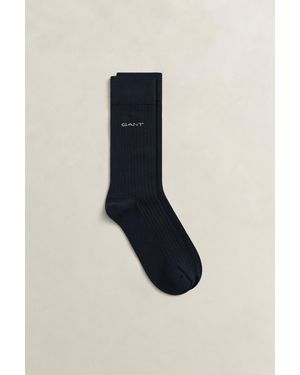 GANT Ribbed Socks Marine - Blue